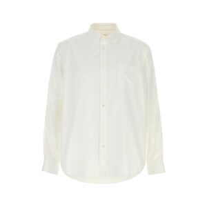 Sacai Men White Poplin And Oxford Shirt
